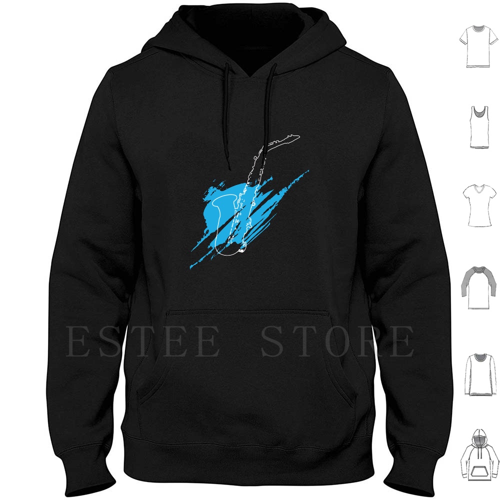 Song With Musical Instrument - Silhouette Of The Saxophone Hoodies Saxophone