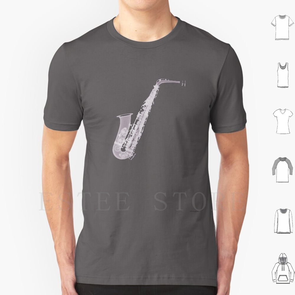 Musical Instrument Image - Saxophone-X-Ray T Shirt DIY Big Size
