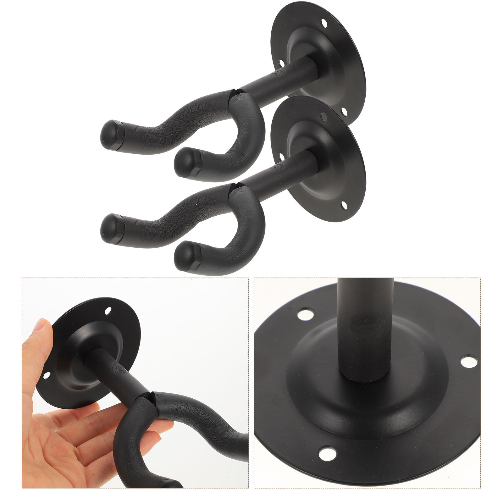 Musical Instrument Shop - 2Sets Guitar Wall Hanger Bass Ukulele