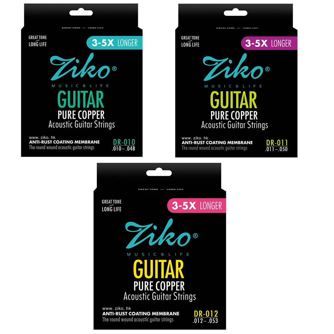 Musical Instrument Strings - ZIKO Acoustic Guitar String Red Copper