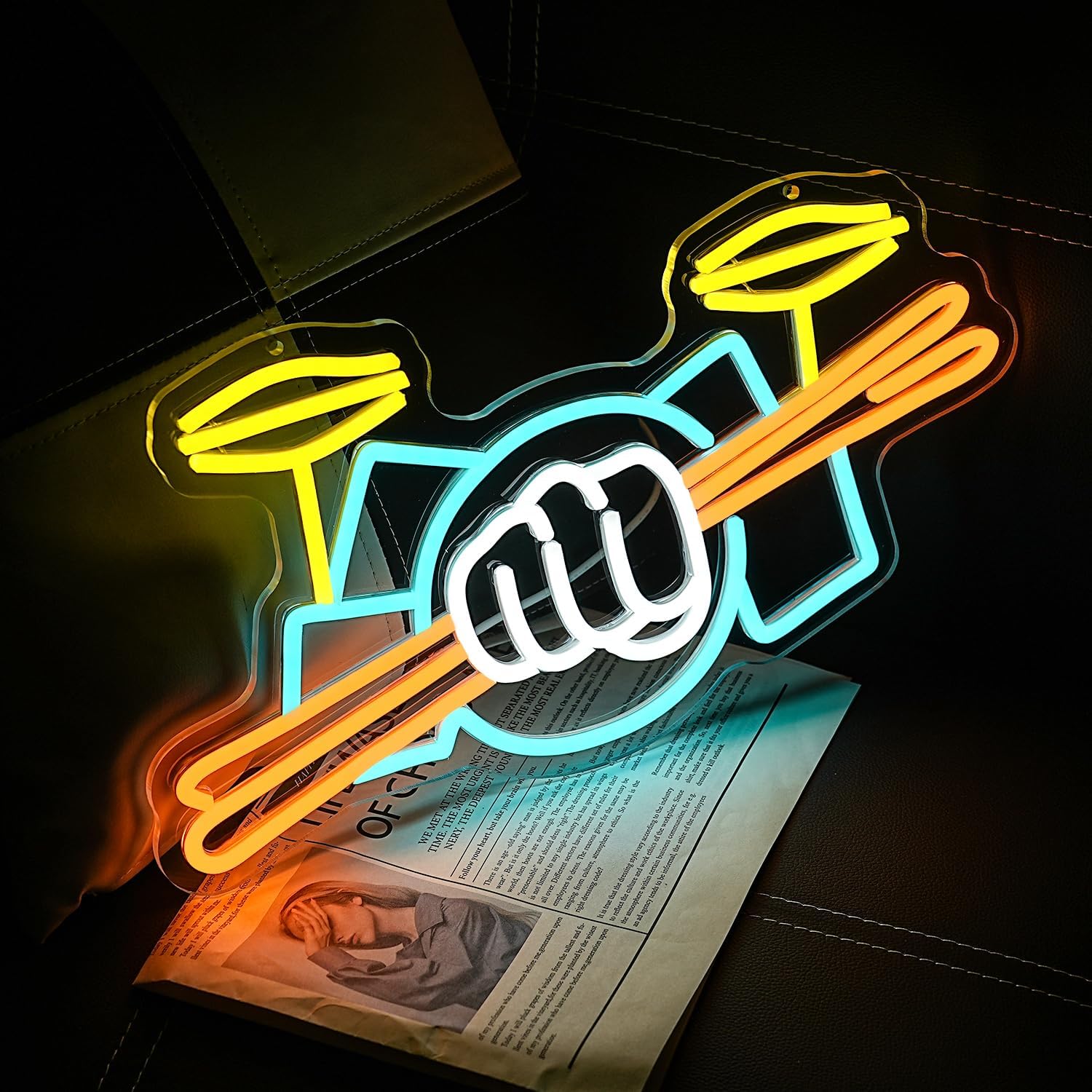 Drum Set Neon Sign USB Powered - огляд і ціна Musical Instruments