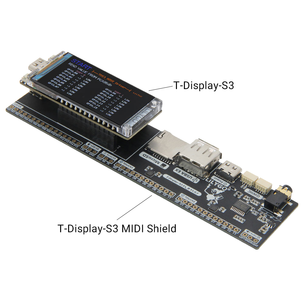 T-Display-S3 MIDI Shield Devel - огляд і ціна Musical Instrument Digital Interface (Midi)
