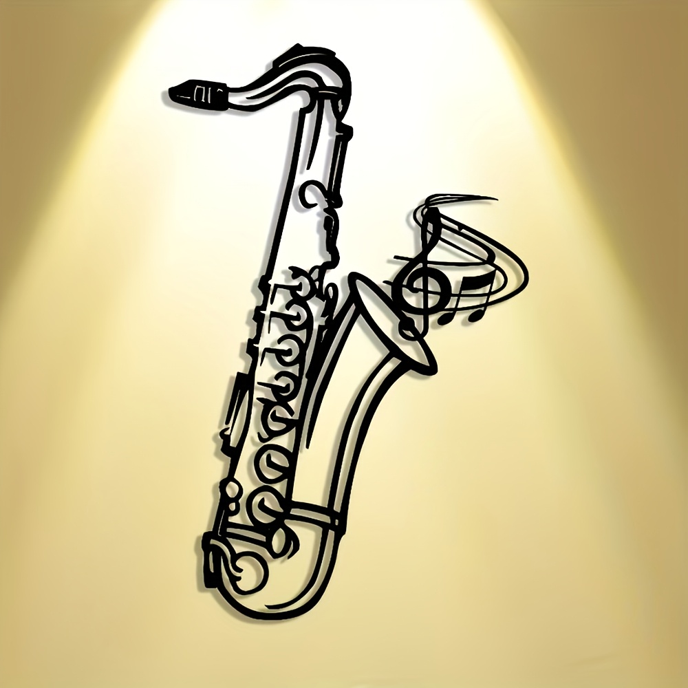 Metal Wall Art Saxophone Decor - огляд і ціна Musical Instrument Image