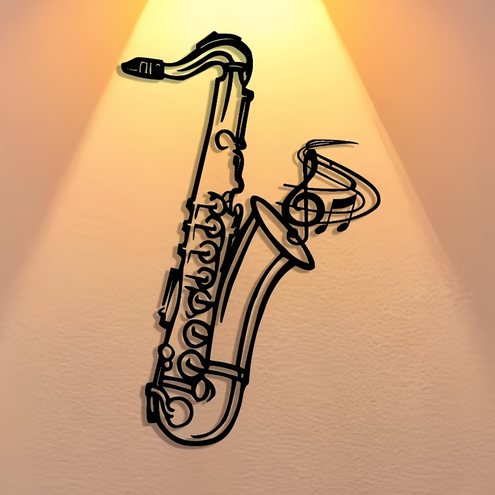 Metal Wall Art Saxophone Decor - огляд і ціна Musical Instrument Image