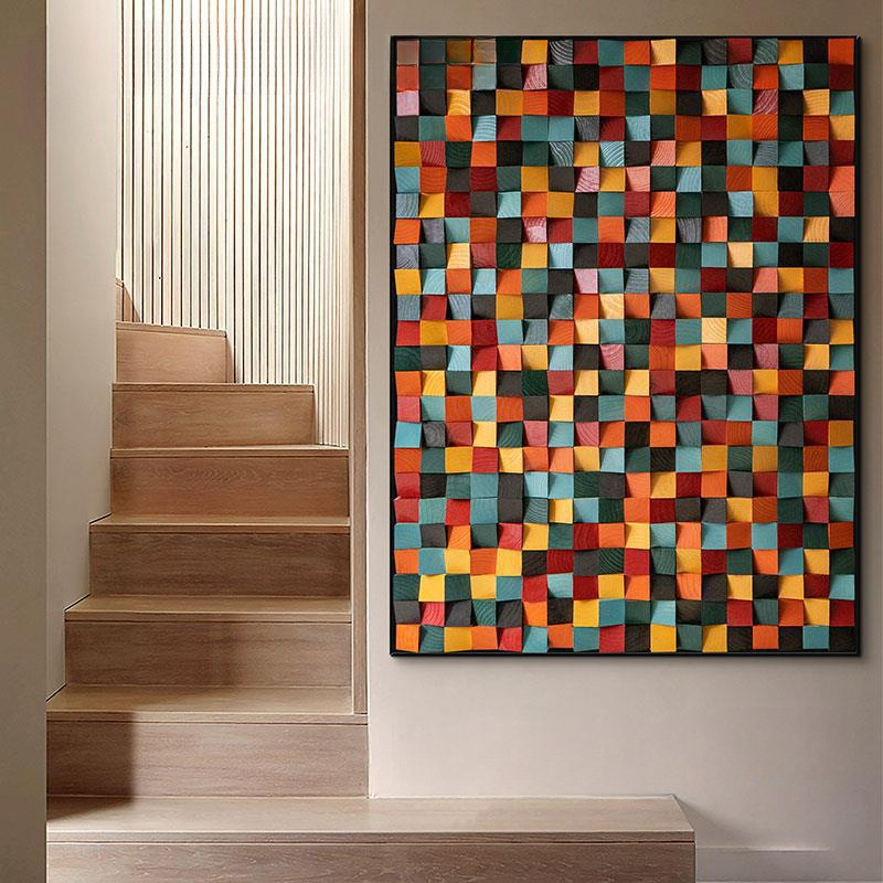 Mosaic Wood Wall Art, Quadrati - огляд і ціна Musical Instrument Image