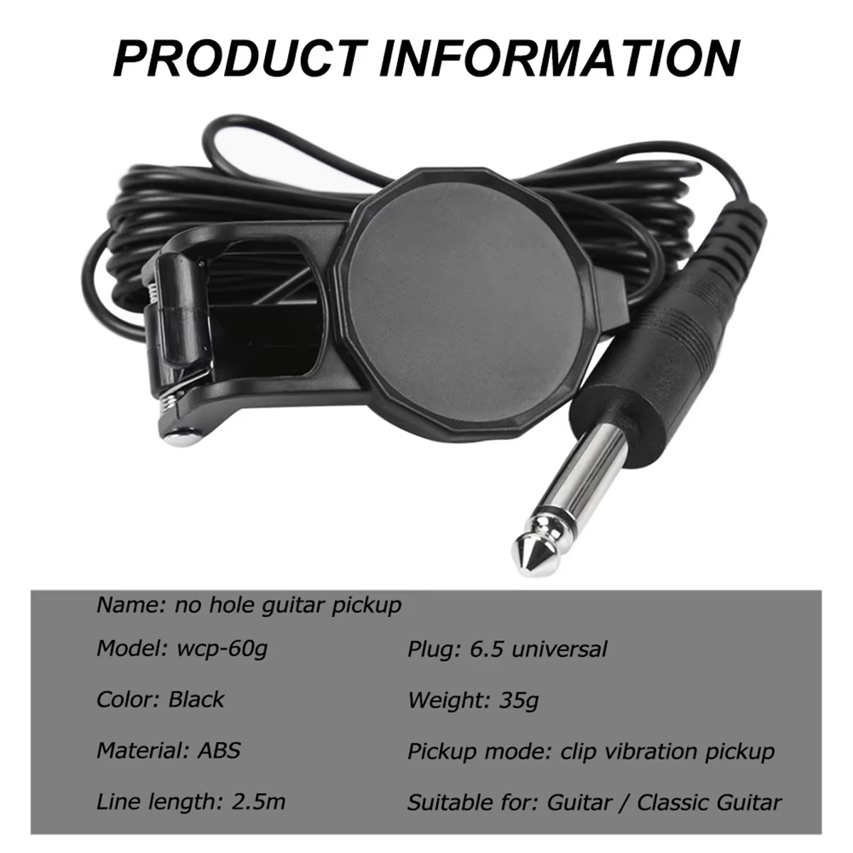 Audio Jack Clip On Pickup/2.5  - огляд і ціна Violin Musical Instrument