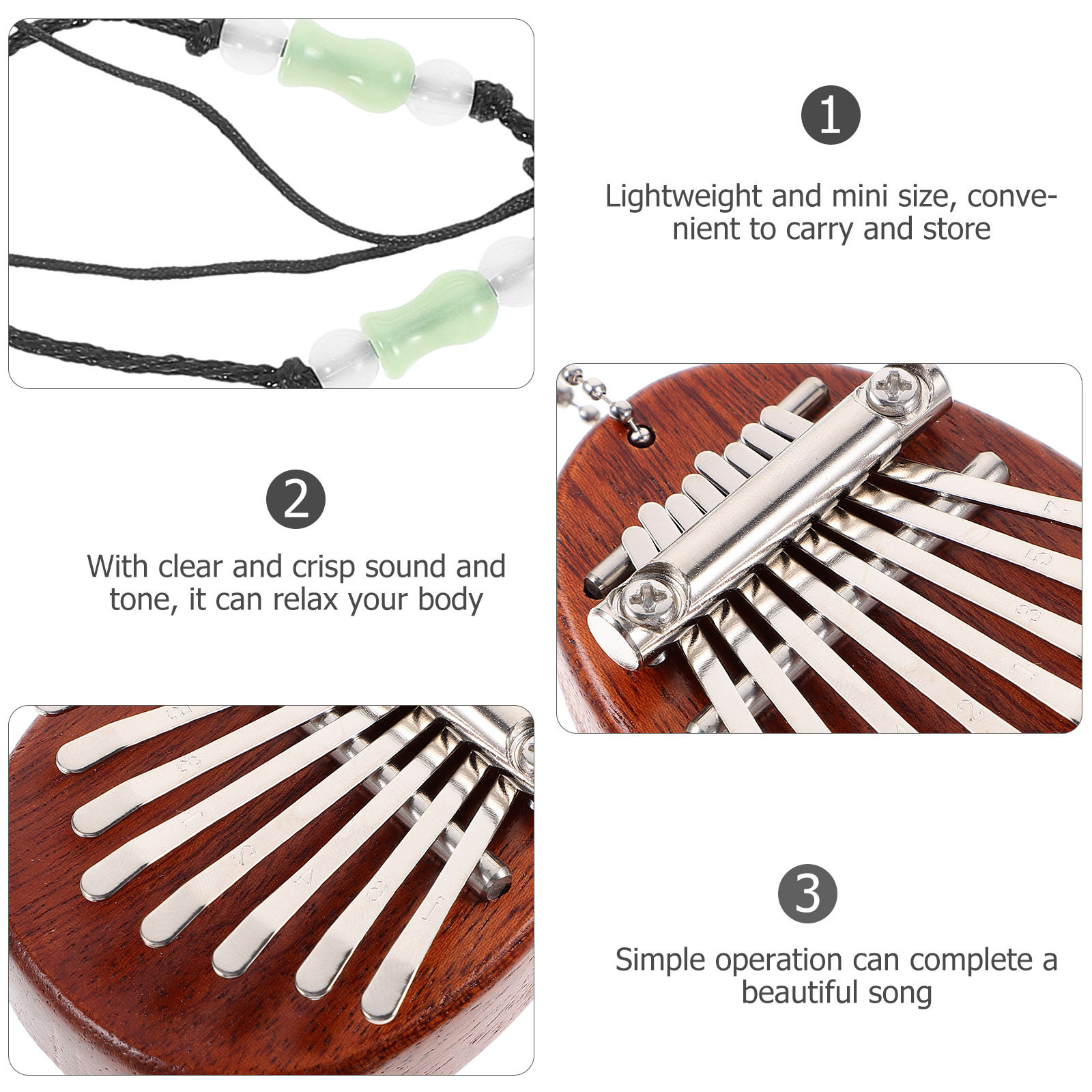 1Set Kalimba Mini 8 Keys Thumb - огляд і ціна Musical Instrument Kalimba