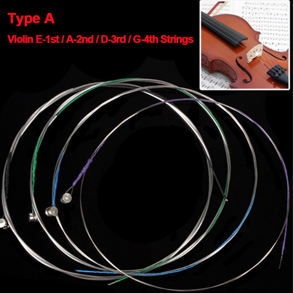 4pcs/set Violin Strings E-A-D- - огляд і ціна Violin Musical Instrument