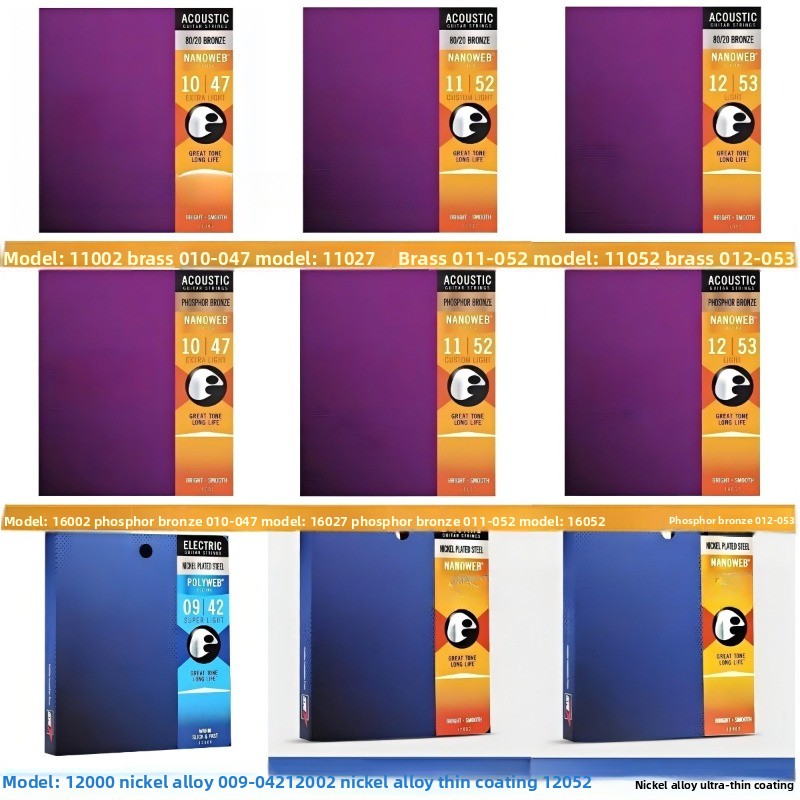 Coated Acoustic Guitar Strings - огляд і ціна Musical Instrument Strings